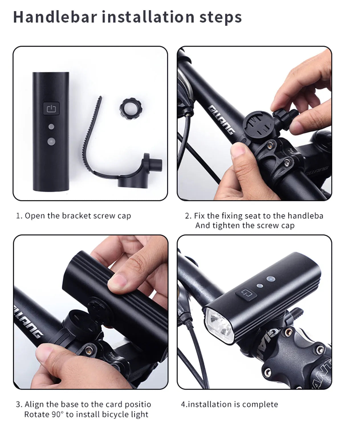 TOPRIDER 1200LM T6 LED Rechargeable Bicycle Light