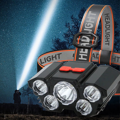 5 LED Rechargeable Flashlight – Ultra-Bright, Waterproof, and Durable