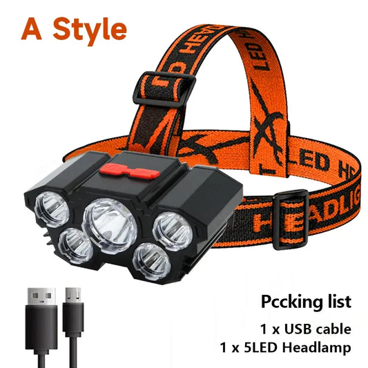 5 LED Rechargeable Flashlight – Ultra-Bright, Waterproof, and Durable