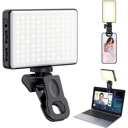 120 LED Rechargeable Selfie & Video Light – Portable Fill Light for Tiktok, Vlogs, and Video Calls