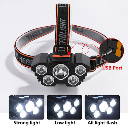 5 LED Rechargeable Flashlight – Ultra-Bright, Waterproof, and Durable