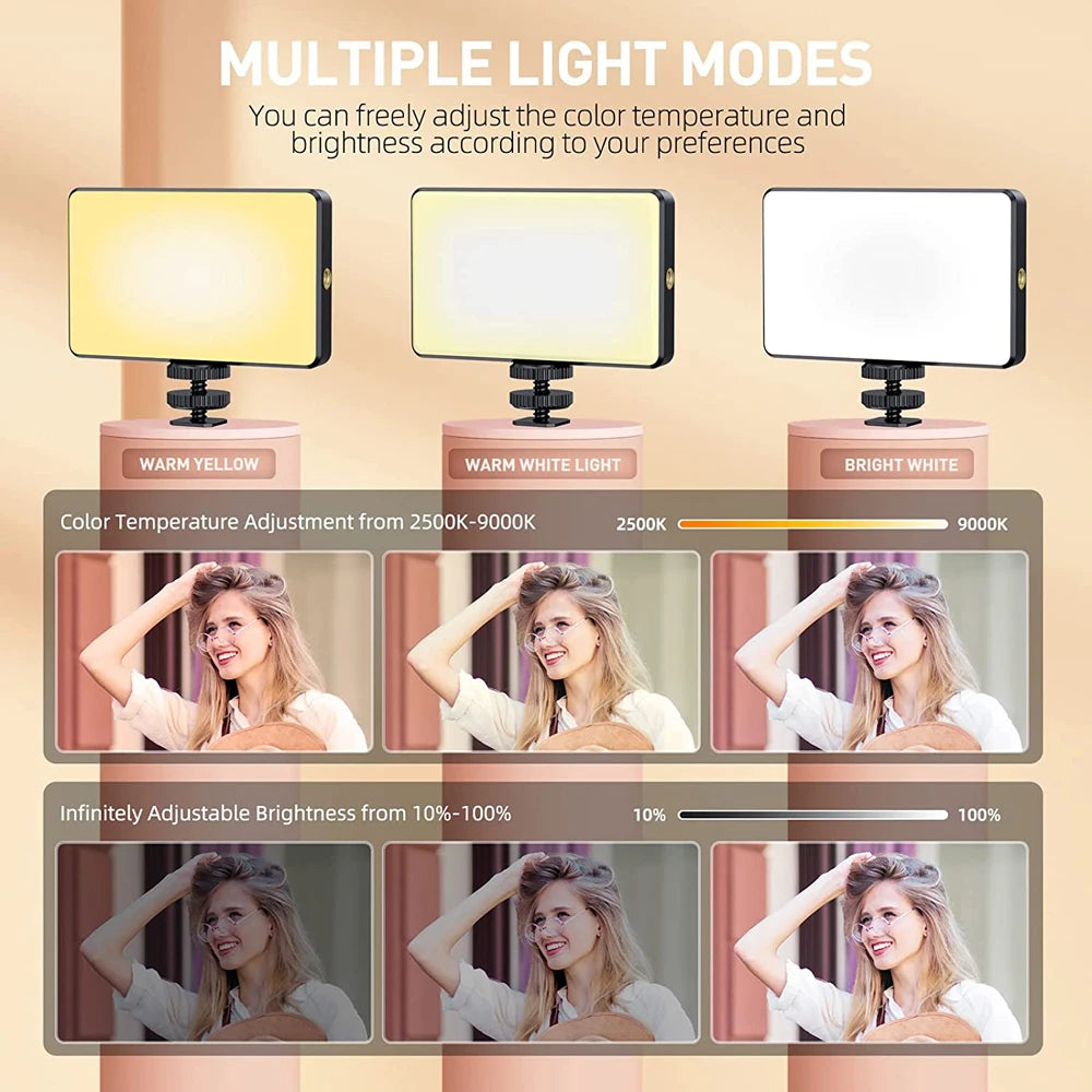 120 LED Rechargeable Selfie & Video Light – Portable Fill Light for Tiktok, Vlogs, and Video Calls